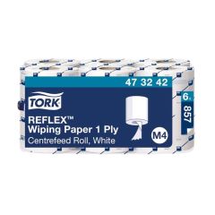 Ręcznik w roli Tork centalnego dozowania Reflex midi, 1 w., makulatura, biały, 300m. 6 rolek/op, system M4