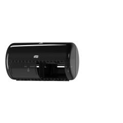 Dozownik Tork do papieru toaletowego na 2 małe konwencjonalne rolki, kolor czarny, system T4