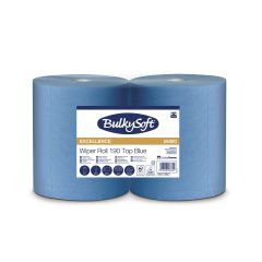Czyściwo papierowe BulkySoft Excellence 3w. 190 m. niebieskie, celuloza, 500 odcinków, op  1 szt.
