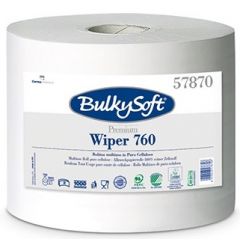 Czyściwo papierowe BulkySoft Premium, 2 w białe, celuloza, 760m,  do szyb, 1 rola/op.