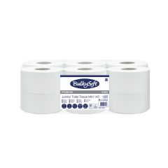 Papier toaletowy jumbo mini BulkySoft Premium, 2w,biały, celuloza,145m, 12 rolek