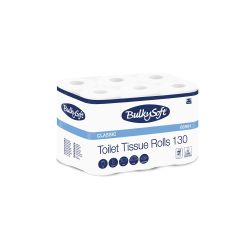 Papier toaletowy BulkySoft Classic, 2 w, biały, celuloza, 14,3m, 12 rolek