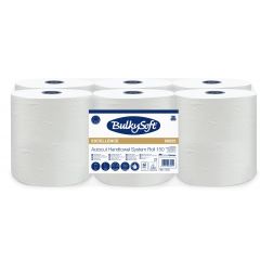 Ręcznik papierowy w roli autocut PRO BulkySoft Membrane PLUS, 3w, wysokość 19,5 cm, średnica 19 cm, biały, celuloza, 150m