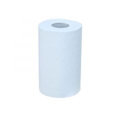 Ręcznik papierowy Merida premium mini, śr. 13 cm, dł. 44 m, trzywarstwowy, biały,zgrzewka 12 szt. 