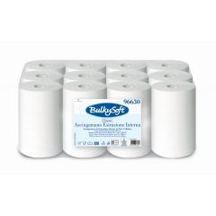 Ręcznik papierowy w roli centralnego dozowania mini BulkySoft Classic, 1 w, 120 m.biały, celuloza, 12 rolek/op.