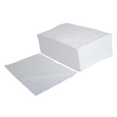 Ręczniki fryzjerskie, wiskozowe, gładkie, 50cmx70cm, białe, pakowane w folię po 100 sztuk.