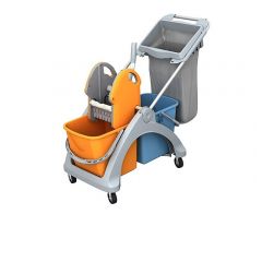 Wózek do sprzątania dwuwiadrowy z workiem na odpady Splast TSK-0007