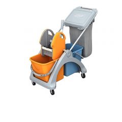 Wózek do sprzątania dwuwiadrowy z zamykanym workiem na odpady Splast TSK-0008