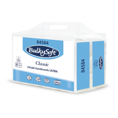 Ręcznik papierowy BulkySoft Classic składany typu V-Fold (ZZ), 2w, biały, celuloza, 3000 szt./op.