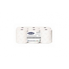 Ręcznik papierowy w roli autocut PRO BulkySoft Membrane PLUS, 3w, wysokość 19,5 cm, średnica 19 cm, biały, celuloza, 150m