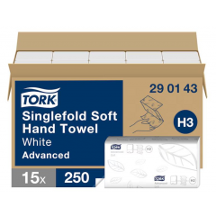Ręcznik papierowy Tork Universal składany ZZ, 2w. celuloza, biały 3750 szt./kart, system H3