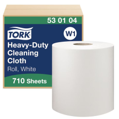 Czyściwo Tork włókninowe wielozadaniowe do trudnych zabrudzeń, białe, 1w 269,80m, system W1