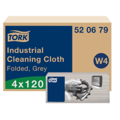 Czyściwo Tork Premium 520 włókninowe do zabrudzeń przemysłowych, 1w., szary, 120 szt/op, system W4