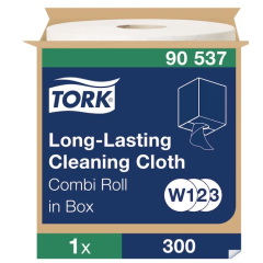 Czyściwo Tork włókninowe superwytrzymałe, białe, 1w 114m system W1/W2/W3