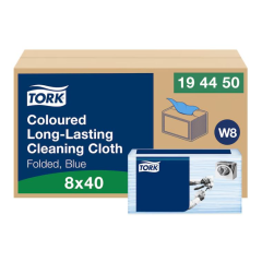 Czyściwo Tork włókninowe ściereczki wielorazowe niebieskie 38x30 cm W8