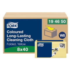 Czyściwo Tork włókninowe ściereczki wielorazowe do czyszczenia żółte. wym. 38x30 cm. W8