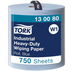 Czyściwo Tork papierowe do trudnych zabrudzeń przemysłowych, niebieskie celuloza, 3w 255m, system W1
