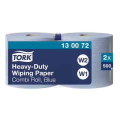 Czyściwo Tork wielozadaniowe do trudnych zabrudzeń, niebieskie celuloza TAD,2w 170m, 2 role/op, system W1/W2