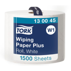 Czyściwo papierowe wielozadaniowe do średnich zabrudzeń, białe celuloza+makulatura, 2w 510m, system W1