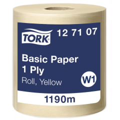 Czyściwo Tork papierowe do podstawowych zadań, żółte makulatura, 1w 1190m, system W1