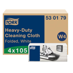 Czyściwo Tork włókninowe wielozadaniowe do trudnych zabrudzeń, biały, system W4,1w. 105 odcinków.