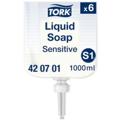 Mydło w płynie Tork do skóry wrażliwej 1l, system S1 Premium kremowe, bezzapachowe