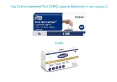 Promocja Serwetki Tork Xpressnap®10840 składane w 1/4 + 8 rolek gratis