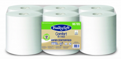 Ręcznik papierowy w roli centralnego dozowania BulkySoft Comfort De-inked 2w, biały, celuloza z recyklingu, 108m, 6 rolek/op.