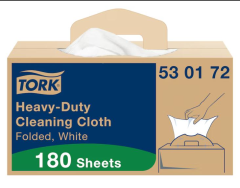Czyściwo Tork Premium 530 włókninowe wielozadaniowe do trudnych zabrudzeń, 1w., biały, 300 szt/op, handy, system W7
