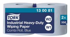 Czyściwo Tork Advanced 440 papierowe, 3w., niebieski, celuloza TAD, długość 119m. 2 role/op, system W1/W2
