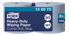 Czyściwo Tork wielozadaniowe do trudnych zabrudzeń, niebieskie celuloza TAD,2w 170m, 2 role/op, system W1/W2