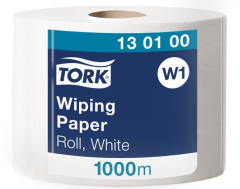 Czyściwo Tork wielozadaniowe do lekkich zabrudzeń białe celuloza+makulatura 1w 1000m, system W1