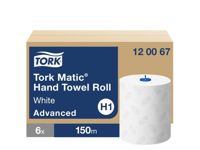 Ręcznik w roli Tork Matic System, 2w, biały, celuloza TAD, 150m, system H1