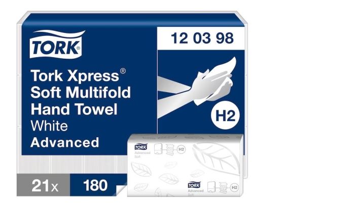 Ręcznik papierowy Tork Advanced składany 3 panelowy, 2w, 3780 szt/op.(21x180)  H2