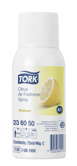 Odświeżacz powietrza w aerozolu Tork Premium cytrusowy