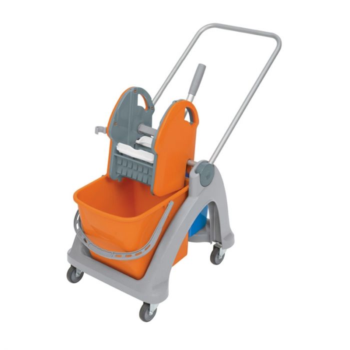 Wózek do sprzątania dwuwiadrowy TS-0001 Splast, pomarańczowo-niebieski