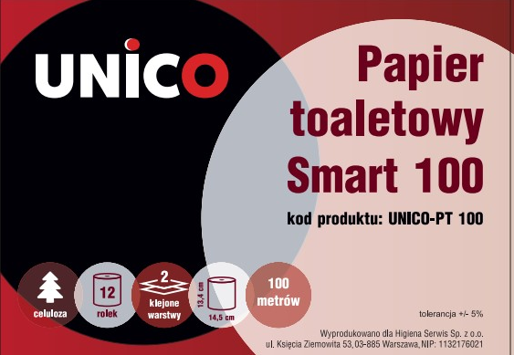 Papier toaletowy Smart T100 2w celuloza A'12