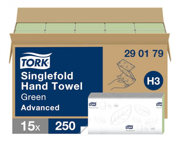 Ręcznik papierowy w składce ZZ Tork Advanced zielony