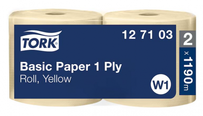 Czyściwo papierowe Tork do podstawowych zadań, jednowarstwowe żółte