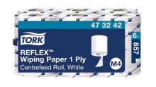 Ręcznik w roli Tork centalnego dozowania Reflex midi, 1 w., makulatura, biały, 300m. 6 rolek/op, system M4