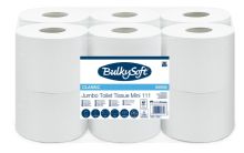 Papier toaletowy centralnego dozowania Mini BulkySoft, 2w biały, celuloza, długość roli 111,60m. 12rolek/op