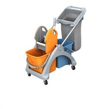 Wózek do sprzątania dwuwiadrowy z workiem na odpady Splast TSK-0007