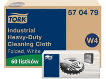 Czyściwo włókninowe do trudnych zabrudzeń przemysłowych Tork w odcinkach białe