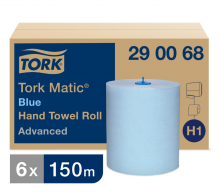 Ręcznik papierowy w roli Tork Matic® Advanced niebieski miękki